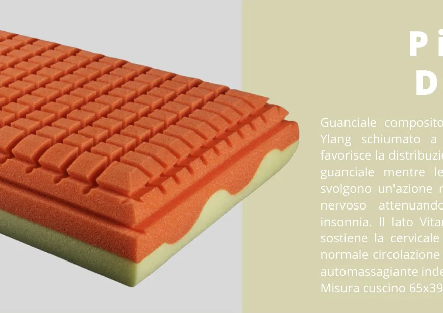 Cuscino Memory Foam Doppio Lato Ylang Ylang - Pillow Duble — Rilassante, traspirante, indeformabile